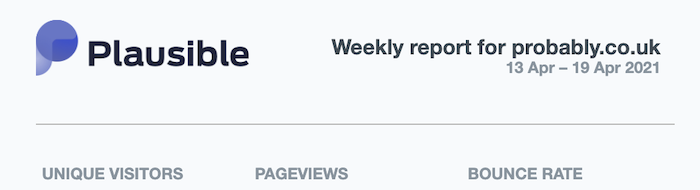 Weekly Summary Email