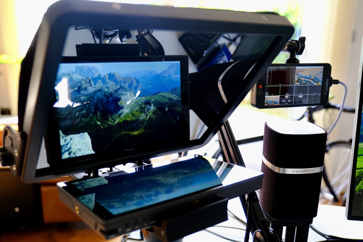 My teleprompter setup for Zoom meetings